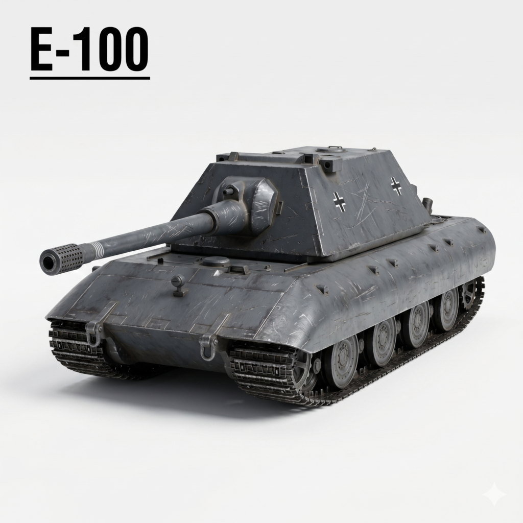 E-100 superheavy tank Germany WW2 incomplete hull prototype 1945