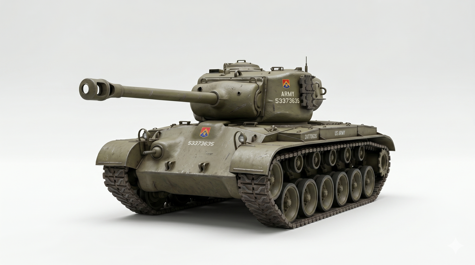 M26 Pershing heavy tank WW2 90mm gun Germany 1945